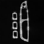 Für BMW X5 E70 2008-2013 / X6 E71 2009-2014 Auto Fensterheber Panel Diamant Dekoration Aufkleber, Lift Panel High Configuration Right Drive, Lift Panel High Configuration Left Drive – Bild 2