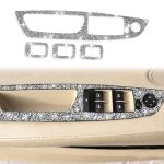 Für BMW X5 E70 2008-2013 / X6 E71 2009-2014 Auto Fensterheber Panel Diamant Dekoration Aufkleber, Lift Panel Low Configuration Left Drive