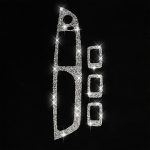 Für BMW X5 E70 2008-2013 / X6 E71 2009-2014 Auto Fensterheber Panel Diamant Dekoration Aufkleber, Lift Panel Low Configuration Left Drive – Bild 2