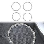 Für BMW E70 2008-2013 / E71 2008-2014 4 Stück Autohupen-Kreis-Diamant-Dekorationsaufkleber, 4pcs Horn Circle