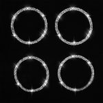 Für BMW E70 2008-2013 / E71 2008-2014 4 Stück Autohupen-Kreis-Diamant-Dekorationsaufkleber, 4pcs Horn Circle – Bild 2