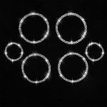 Für BMW E70 2008-2013 / E71 2008-2014 6 Stück Autohupen-Kreis-Diamant-Dekorationsaufkleber, 6pcs Horn Circle – Bild 2