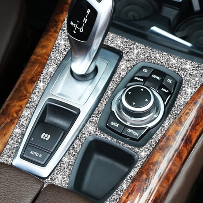 Für BMW X5 E70 2008-2013 / X6 E71 2009-2014 Auto-Schalttafel-Diamant-Dekorationsaufkleber, Gear Panel, High Configuration Left Drive, Gear Panel, High Configuration Right Drive – Bild 6