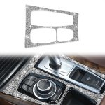 Für BMW X5 E70 2008-2013 / X6 E71 2009-2014 Auto-Schalttafel-Diamant-Dekorationsaufkleber, Gear Panel, Low Configuration Left Drive, Gear Panel, Low Configuration Right Drive