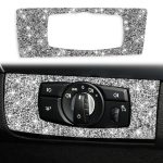 Für BMW X5 E70 / X6 E71 2008-2013 Auto-Scheinwerfer-Panel-Diamant-Dekorationsaufkleber, Headlight Panel Right Drive, Headlight Panel Left Drive