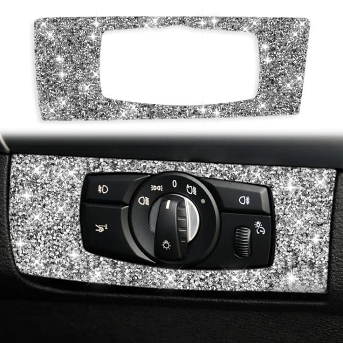 Für BMW X5 E70 / X6 E71 2008-2013 Auto-Scheinwerfer-Panel-Diamant-Dekorationsaufkleber, Headlight Panel Right Drive, Headlight Panel Left Drive – Bild 1