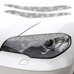 Für BMW X5 E70 2010-2012 Auto-Licht-Augenbrauen-Diamant-Dekorationsaufkleber, Light Eyebrow