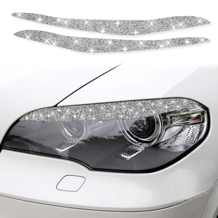 Für BMW X5 E70 2010-2012 Auto-Licht-Augenbrauen-Diamant-Dekorationsaufkleber, Light Eyebrow – Bild 1