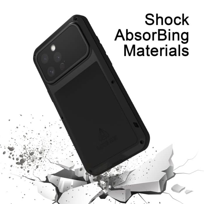 LOVE MEI Metall stoßfeste wasserdichte staubdichte Handyhülle, For iPhone 16 Pro Max, For iPhone 16 Pro, For iPhone 16, For iPhone 15 Pro Max – Bild 5