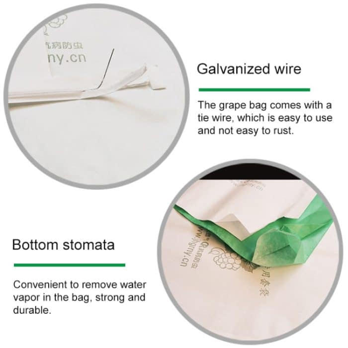 1000 Stück wasserdichte Traubenverpackungsbeutel, Papiertüte, Obstschutzbeutel, 20x28, 22x31, 25x34, 28x36, 29x38 – Bild 3