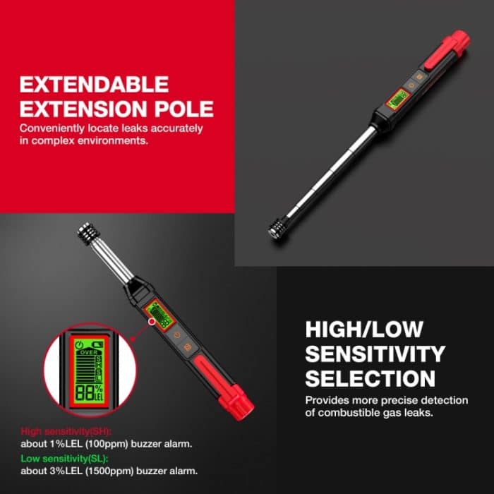 HABOTEST HT56 Pro Detektor für brennbare Gase, Flüssiggas, Erdgas, Alarm – Bild 7