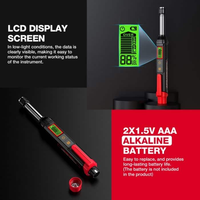 HABOTEST HT56 Pro Detektor für brennbare Gase, Flüssiggas, Erdgas, Alarm – Bild 9