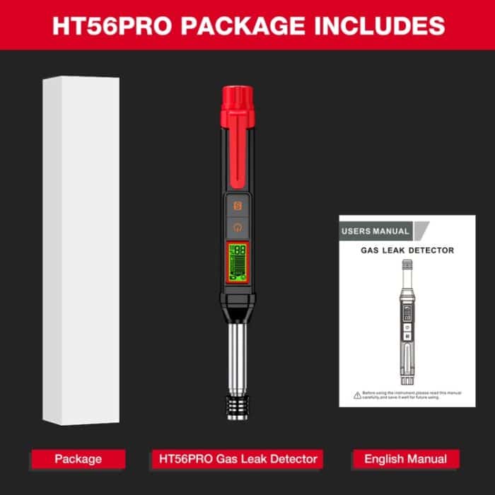 HABOTEST HT56 Pro Detektor für brennbare Gase, Flüssiggas, Erdgas, Alarm – Bild 10