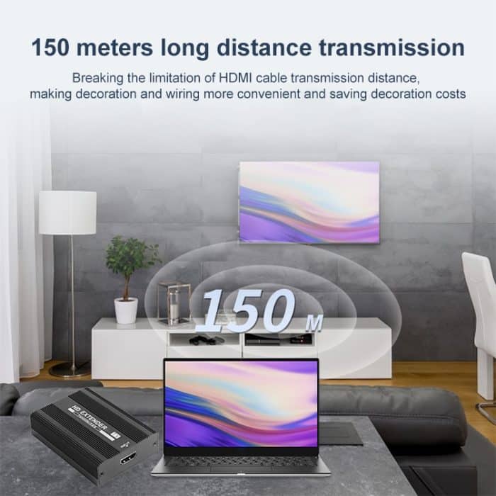 Measy ET1815 HDMI Extender Sender- und Empfängerkonverter, Übertragungsentfernung: 150 m, AU, EU, US, UK – Bild 6