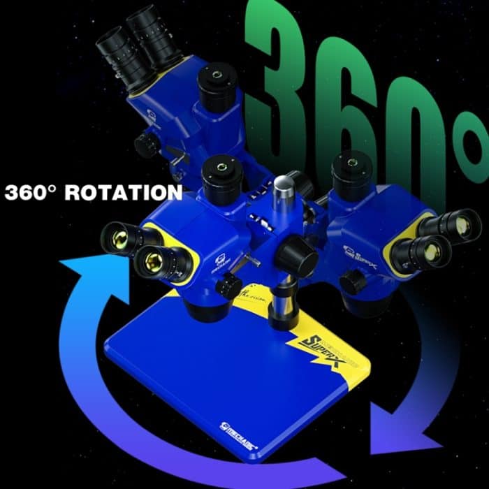 Mechaniker Super X 360 Rotation HD Video Trinokular Stereomikroskop – Bild 9