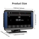 B300R 7 Zoll tragbarer Auto-MP5-Player, integrierter Fahrrekorder, unterstützt CarPlay / Android Auto, B300R – Bild 2