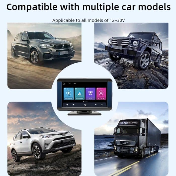 B300R 7 Zoll tragbarer Auto-MP5-Player, integrierter Fahrrekorder, unterstützt CarPlay / Android Auto, B300R – Bild 11