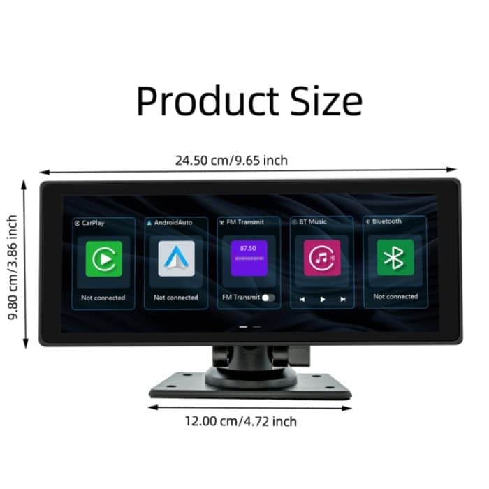 B5303R 10,26 Zoll tragbarer Auto-MP5-Player, integrierter Fahrrekorder, unterstützt CarPlay / Android Auto, B5303R – Bild 2