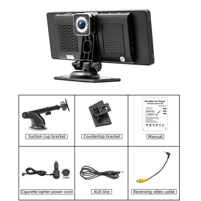 B5303R 10,26 Zoll tragbarer Auto-MP5-Player, integrierter Fahrrekorder, unterstützt CarPlay / Android Auto, B5303R – Bild 3