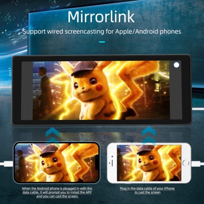 B5303R 10,26 Zoll tragbarer Auto-MP5-Player, integrierter Fahrrekorder, unterstützt CarPlay / Android Auto, B5303R – Bild 7