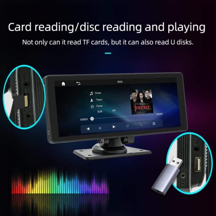 B5303R 10,26 Zoll tragbarer Auto-MP5-Player, integrierter Fahrrekorder, unterstützt CarPlay / Android Auto, B5303R – Bild 8