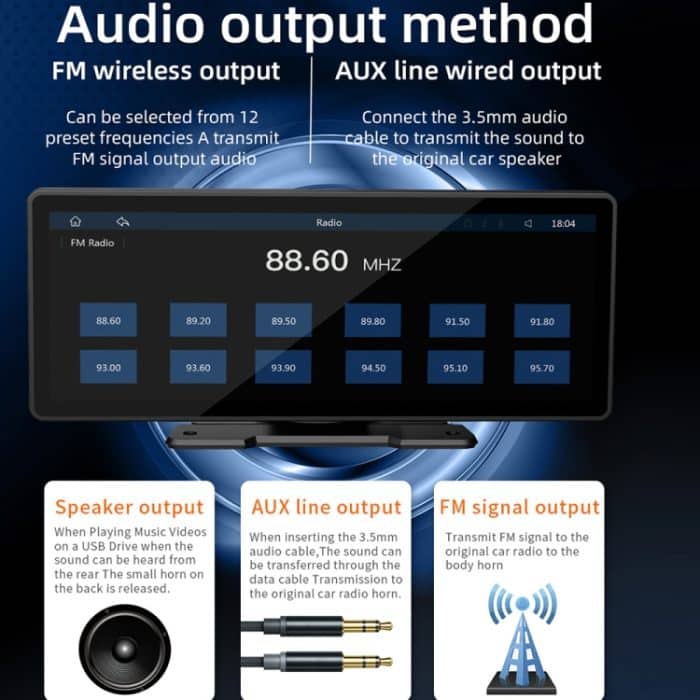 B5303 10,26 Zoll tragbarer Auto-MP5-Player, unterstützt CarPlay / Android Auto, B5303 – Bild 11