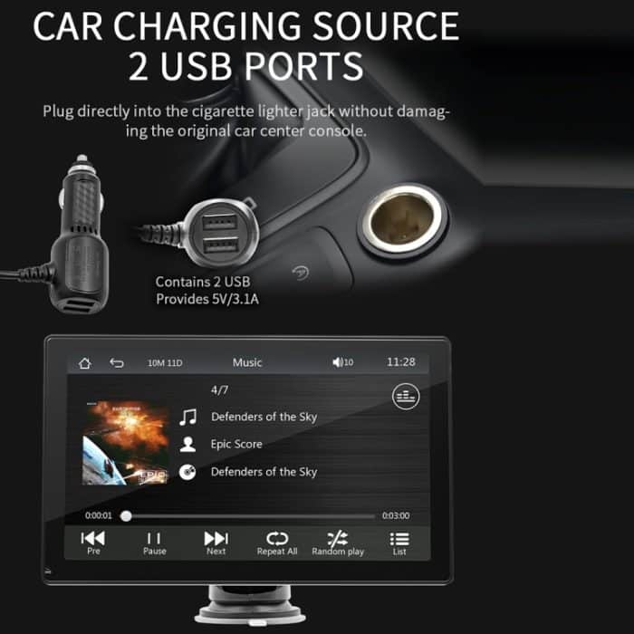 B5305 9 Zoll tragbarer Auto-MP5-Player, unterstützt CarPlay / Android Auto, B5305 – Bild 11