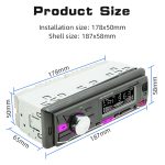 D3162 Auto-MP3-Player mit bunten Lichtern, unterstützt Sprachassistent/FM, D3162 – Bild 2