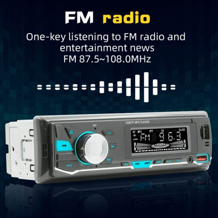 D3162 Auto-MP3-Player mit bunten Lichtern, unterstützt Sprachassistent/FM, D3162 – Bild 11