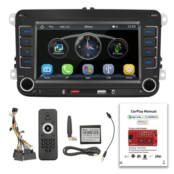 F9070 Für Volkswagen 7 Zoll tragbarer Auto-MP5-Player, unterstützt CarPlay / Android Auto, F9070 – Bild 3