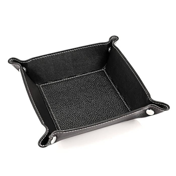 EDA00598201A.jpg 7001 Leder-Desktop-Quadrat-Aufbewahrungsbox für den Haushalt, Ablage für Kleinigkeiten – Bild 1