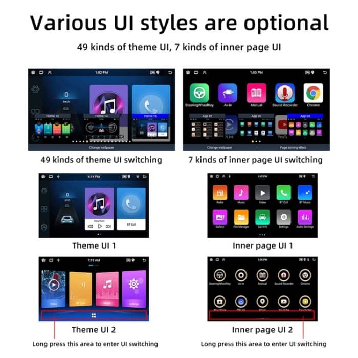 A3121 Android 12 GPS-Navigation Auto-Multimedia-Player, unterstützt iOS CarPlay / Android Auto / Mirrorlink / WiFi, 1GB+32GB, 2GB+32GB, 2GB+64GB – Bild 15