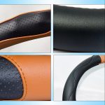 Superfaser-Leder-Auto-Universal-Anti-Rutsch-Lenkradbezug, Durchmesser: 38 cm – Bild 4