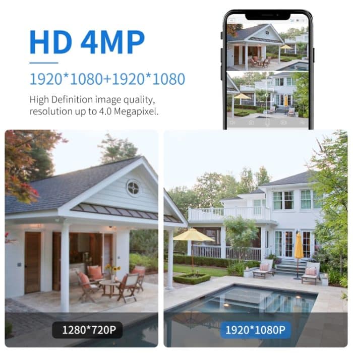 ESCAM QF390 2x2MP binokulare Solar-WLAN-Kamera unterstützt bidirektionale Sprach- und Alarmaufzeichnung, QF390 – Bild 4