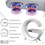 N69-1 Intelligenter Bluetooth-Lautsprecher mit kabellosem Ladegerät, Wecker und Umgebungslicht, Support APP, Without APP – Bild 3