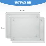 YX078 2 Stück / Set transparentes, rutschfestes Acryl-Schneidebrett – Bild 2