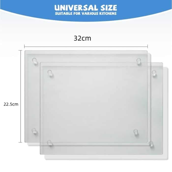 YX078 2 Stück / Set transparentes, rutschfestes Acryl-Schneidebrett – Bild 2