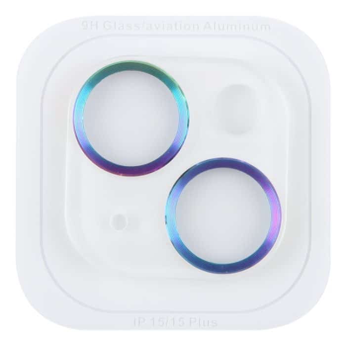 Rückseite der Kamerafolie aus gehärtetem Glas mit CD-Textur, For iPhone 15 Plus / 15 – Bild 8