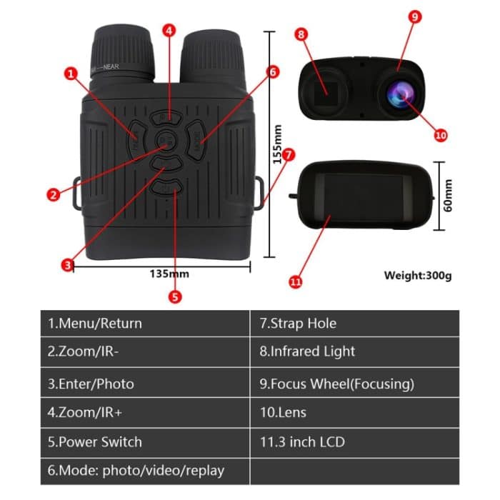 NV7000 Outdoor-Jagd 2,7K HD binokulares Infrarot-Nachtsichtgerät – Bild 9