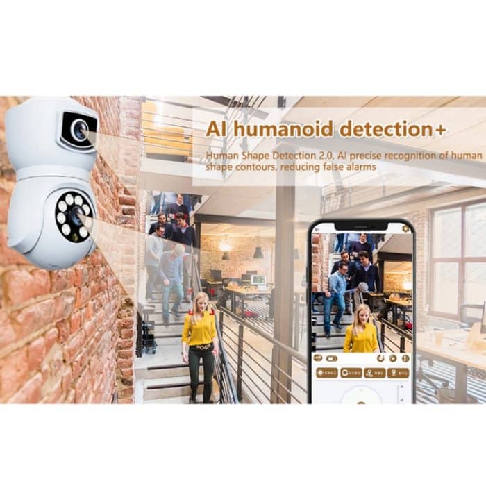 DP41 Bulb-Typ-Smart-Kamera mit zwei Objektiven und Bewegungsverfolgung, unterstützt Sprach-Gegensprechanlage, DP41 (White), DP41 (Black) – Bild 2