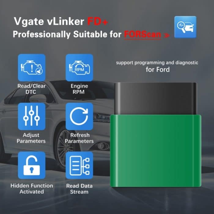 VLINKER FD + V2.2 Bluetooth 4.0 Auto-OBD-Fehlerdiagnosedetektor – Bild 4