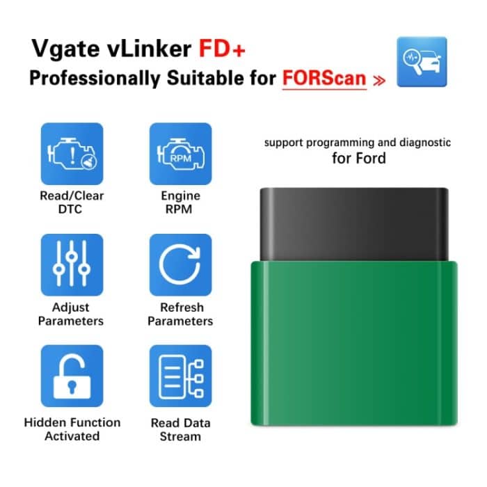 VLINKER FD + V2.2 Bluetooth 4.0 Auto-OBD-Fehlerdiagnosedetektor – Bild 5