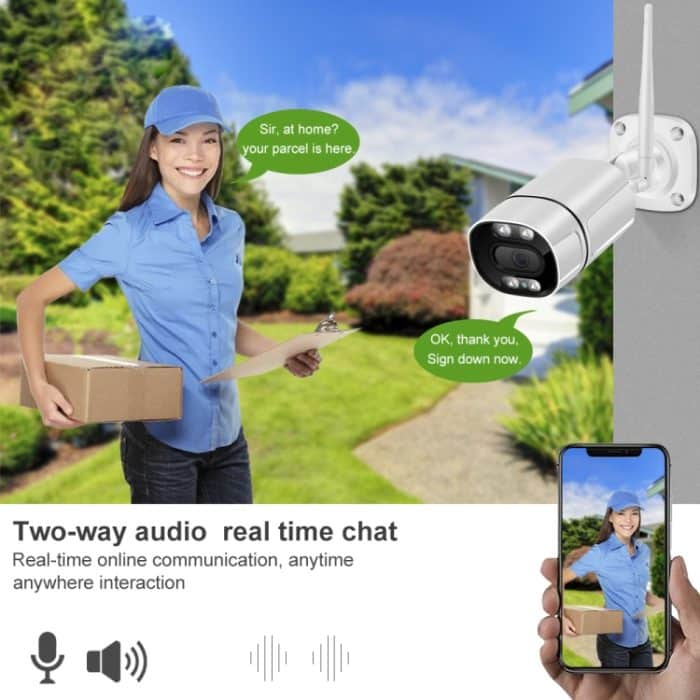 Q39 Bewegungsverfolgungs-Nachtsicht-Smart-Kamera unterstützt Sprach-Gegensprechanlage, US Plug, EU Plug, AU Plug, UK Plug – Bild 10