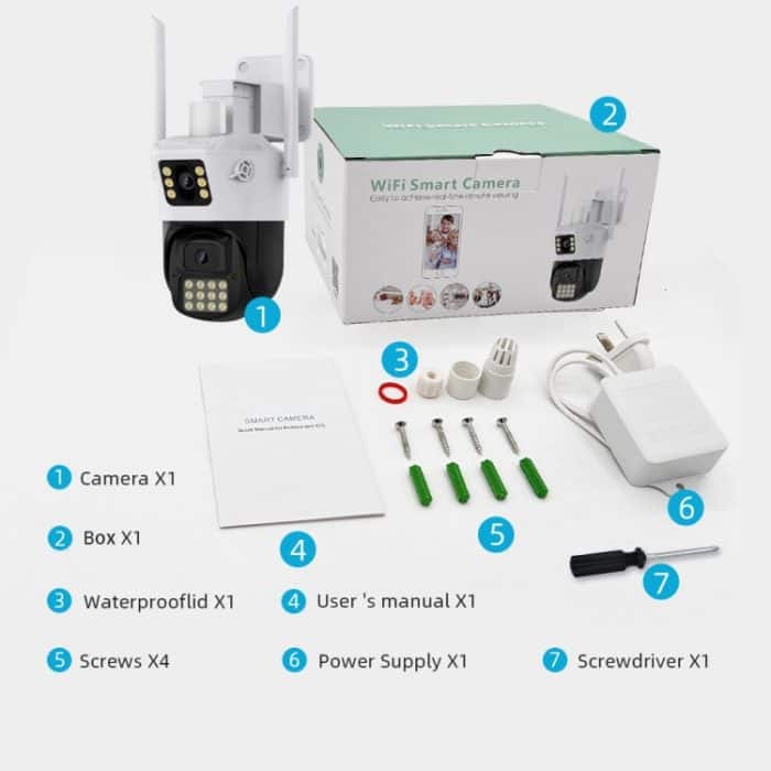 QX86 Bewegungsverfolgungs-Nachtsicht-Smart-Kamera unterstützt Sprach-Gegensprechanlage, US Plug, EU Plug, AU Plug, UK Plug – Bild 16