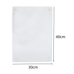 Transparentes, rechteckiges Acryl-Schneidebrett mit rutschfester Matte, Größe: 40 x 30 x 0,3 cm – Bild 2