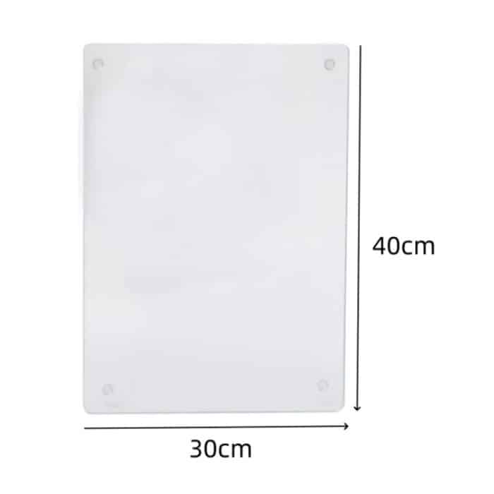 Transparentes, rechteckiges Acryl-Schneidebrett mit rutschfester Matte, Größe: 40 x 30 x 0,3 cm – Bild 2