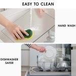 Transparentes, rechteckiges Acryl-Schneidebrett mit rutschfester Matte, Größe: 40 x 30 x 0,3 cm – Bild 3