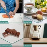 Transparentes, rechteckiges Acryl-Schneidebrett mit rutschfester Matte, Größe: 40 x 30 x 0,3 cm – Bild 4