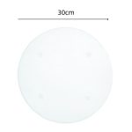 Transparentes rundes Acryl-Schneidebrett mit rutschfester Matte, Größe: 30 x 30 x 0,3 cm – Bild 2