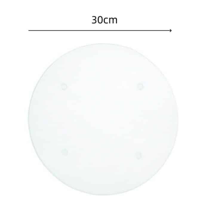 Transparentes rundes Acryl-Schneidebrett mit rutschfester Matte, Größe: 30 x 30 x 0,3 cm – Bild 2